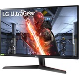 LG UltraGear 27GN800P-B 27" Gaming Monitor Zwart/rood, 2x HDMI, 1x DisplayPort