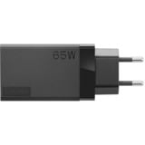 Lenovo 65W USB-C AC Reisadapter oplader Zwart, 1x USB-C