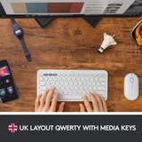 Logitech K380 Multi-Device Bluetooth Keyboard, toetsenbord Wit, EU lay-out (QWERTY), Bluetooth 3.0