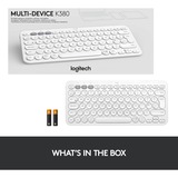 Logitech K380 Multi-Device Bluetooth Keyboard, toetsenbord Wit, EU lay-out (QWERTY), Bluetooth 3.0