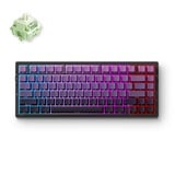 MCHOSE G75 Pro Tri-mode Black Purple Gradient Matcha Latte V2 Gasket Structure Mechanical RGB gaming toetsenbord Zwart, US lay-out (QWERTY), Huano Matcha Latte V2, 75%, RGB, Hot swap, Side engraved PBT, draadloos | Bluetooth | USB-C