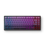 MCHOSE G75 Pro Tri-mode Black Purple Gradient Matcha Latte V2 Gasket Structure Mechanical RGB gaming toetsenbord Zwart, US lay-out (QWERTY), Huano Matcha Latte V2, 75%, RGB, Hot swap, Side engraved PBT, draadloos | Bluetooth | USB-C