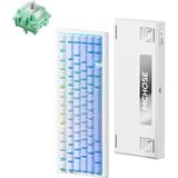 MCHOSE G75 Pro Tri-mode Gasket Structuur Mechanisch gaming toetsenbord US lay-out, KTT Cabbage Tofu V2, 75%, RGB, hot swap, PBT Double-Shot, 2.4 GHz / USB-C / Bluetooth