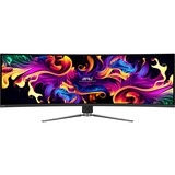 MSI MPG 491CQP QD-OLED 49" Curved UltraWide gaming monitor Zwart, 2x HDMI, 1x DisplayPort, 2x USB-A, 2x USB-B, 1x USB-C, 144 Hz