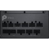 MSI PRO A1000PL PCIE5 modulaire 1000 watt voeding  Zwart, 1x 12VHPWR, 3x PCIe, 1x 12V-2x6, 3x PCIe