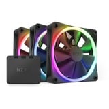 NZXT F120 RGB case fans Zwart, 3 stuks, 120 x 120 x 26 mm, Incl. controller