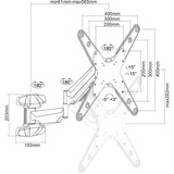 Neomounts WL70-550BL14 tv wandsteun wandmontage  Zwart