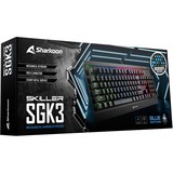 Sharkoon Skiller Mech SGK3, gaming toetsenbord Zwart, US lay-out, Kailh Blue, RGB leds