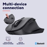 Trust Fyda Draadloze Muis Oplaadbaar Zwart, 800 - 2400 Dpi, 2,4GHz, Bluetooth