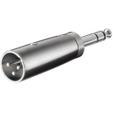 goobay XLR Adapter, AUX jack 6,35mm stereo male naar XLR male Zilver