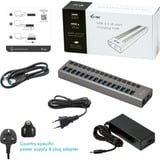 i-tec USB 3.0 Charging HUB 16 port + Power Adapter usb-hub Zwart