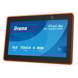 iiyama ProLite TW1625LASC-B3PNR 15.6" touchscreen monitor Zwart (mat), 2x USB-A, USB-C, Wi-Fi 6, BT, RJ-45