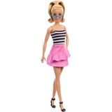 Barbie Fashionistas #213 - Striped top, pink skirt and sunglasses Pop 65e verjaardag
