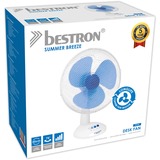 Bestron DDF35W Tafelventilator Wit/blauw, Ø 35 cm