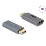DeLOCK DisplayPort EDID Emulator 8K adapter Antraciet