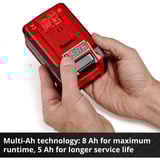 EINHELL 18V 5-8Ah Multi-Ah PXC Plus Accu oplaadbare batterij Rood/zwart