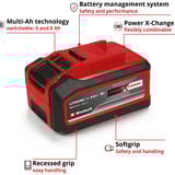 EINHELL 18V 5-8Ah Multi-Ah PXC Plus Accu oplaadbare batterij Rood/zwart