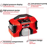EINHELL Accu Compressor PRESSITO 18/21 Rood/zwart, Accu en lader niet inbegrepen