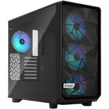 Fractal Design Meshify 2 Lite RGB Black TG Light Tint midi tower behuizing Zwart | 2x USB-A | RGB | Window