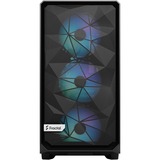 Fractal Design Meshify 2 Lite RGB Black TG Light Tint midi tower behuizing Zwart | 2x USB-A | RGB | Window