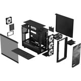 Fractal Design Meshify 2 Lite RGB Black TG Light Tint midi tower behuizing Zwart | 2x USB-A | RGB | Window