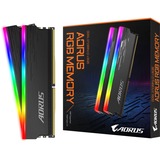 GIGABYTE AORUS 16 GB DDR4-3733 Kit werkgeheugen Grijs, GP-ARS16G37, AORUS RGB, XMP