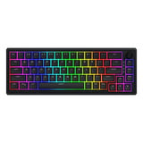 Hator Skyfall Wired RGB mechanisch gaming toetsenbord Zwart, US lay-out (QWERTY), HATOR Aurum Sterling, 65%, RGB, Double shot ABS, Hot-swap
