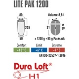 High Peak Lite Pak 1200 slaapzak Groen/rood