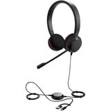 Jabra Evolve 20, MS on-ear headset Zwart, USB-C, USB-A, Stereo