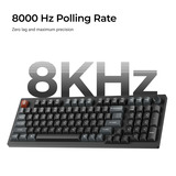 Keychron V5 Ultra 8K Wireless Custom Mechanical Keyboard, toetsenbord Zwart, US lay-out, Keychron Silk POM Banana, Keychron Silk POM Banana, 96%, RGB, Hot swap, 2.4 GHz / Bluetooth 5.3 / USB-C