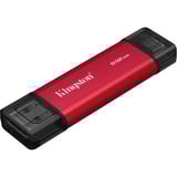 Kingston Dual Portable 512 GB externe SSD Rood/zwart, SPSD/512GB, USB-A 3.2 (10 Gbit/s), USB-C 3.2 (10 Gbit/s)