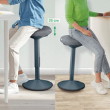 Leitz Ergo Wiebelkruk met Gasveer (57 - 82 cm) stoel Donkergrijs