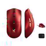 MCHOSE K7 Ultra Lightweight Wireless Gaming Mouse Rood/goud, RGB, USB / 2.4 GHz, 42.000 DPI