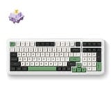 MCHOSE K99 Emerald Green Hyacinth Wireless Gasket Mount Mechanical, toetsenbord Wit/groen, US lay-out, KTT Hyacinth, 98%, RGB, Hot swap, Double-Shot PBT, draadloos / Bluetooth / USB-C