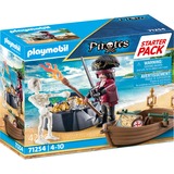 PLAYMOBIL Pirates - Starterpack Piraat met roeiboot Constructiespeelgoed 71254