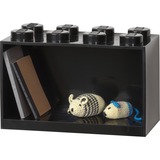 Room Copenhagen LEGO Brick Shelf, 8 noppen wandschap Zwart