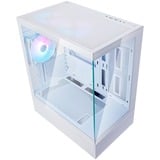 SilverStone Lucid 04 mini tower behuizing Wit | 2x USB-A | 1x USB-C | RGB | Tempered Glass
