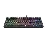 Trust GXT 864 Cada Compact mechanisch TKL-gamingtoetsenbord Zwart, US lay-out (QWERTY), Huano Brown, RGB