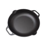 Victoria Skillet met twee handgrepen 33 cm, Enameled bak-/braadpan Zwart, Color packaging