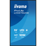 iiyama ProLite LH5575UHS-B2AG 54.6" 4K Ultra HD Public Display Zwart (mat), 3x HDMI | 1x DisplayPort | LAN | WiFi | 24/7