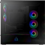 ARCTIC Xtender VG (Black) midi tower behuizing Zwart (mat) | 2x USB-A | 1x USB-C | RGB | Tempered Glass