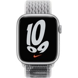 Apple Geweven sportbandje van Nike - Summit White/zwart (45 mm) horlogeband Lichtgrijs/donkergrijs