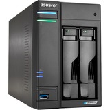 Asustor Lockerstor 2 incl. 2x Seagate IronWolf 4 TB harde schijf nas Zwart, 2x LAN, HDMI, USB
