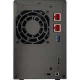 Asustor Lockerstor 2 incl. 2x Seagate IronWolf 4 TB harde schijf nas Zwart, 2x LAN, HDMI, USB