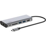 Belkin CONNECT Meerpoorts 6-in-1 USB-C-adapter dockingstation Zilver