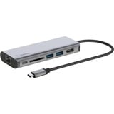 Belkin CONNECT Meerpoorts 6-in-1 USB-C hub dockingstation Zilver