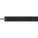 Brennenstuhl Bremounta stekkerdoos 5-voudig met 2 USB C-laadcontactdozen stekkerdoos Zwart, 2x USB C