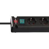 Brennenstuhl Bremounta stekkerdoos 5-voudig met 2 USB C-laadcontactdozen stekkerdoos Zwart, 2x USB C