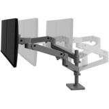 Ergotron LX Pro Dual Stacking Arm monitorarm Donkergrijs