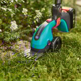 GARDENA AccuGrasschaar Set PowerCut 18V P4A Solo Grijs/turquoise, 14752-55, accu en oplader niet inbegrepen